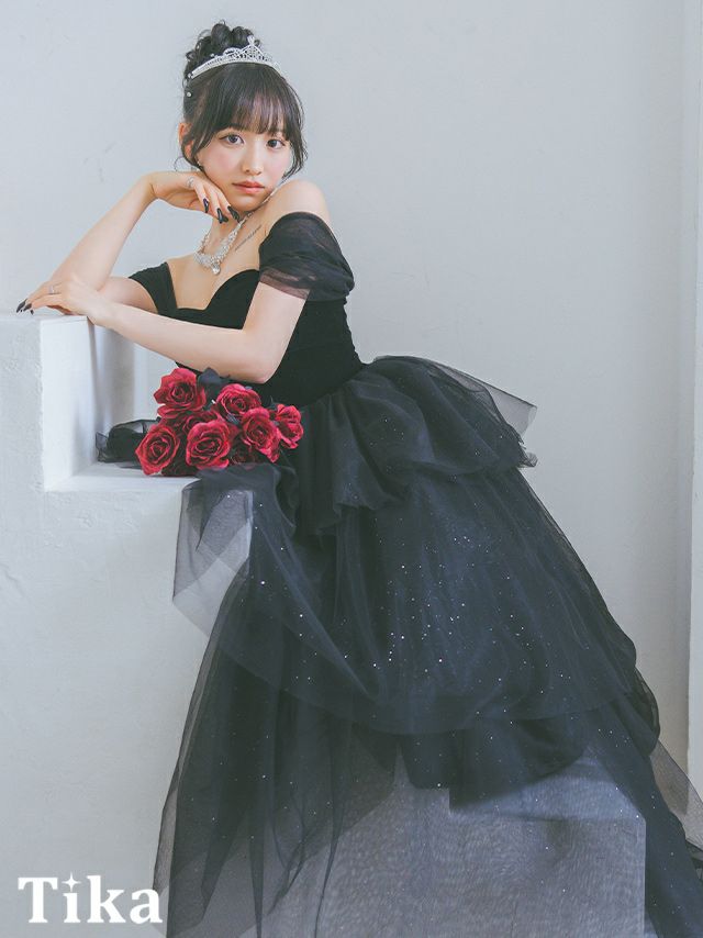 キャバドレス ロング丈 Aライン ロングドレス バースデー フレア オフショルダー イベント 黒 キャバクラ クラブ