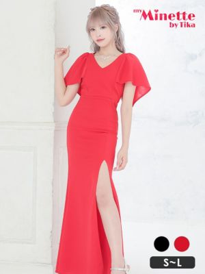 [SALE] フリル袖Vネックサイド半袖Aラ...