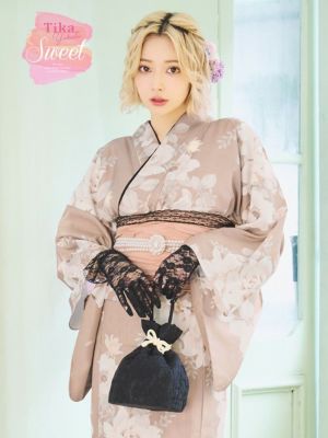 [浴衣] SWEET ローズベージュ×アンテ...