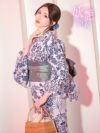 浴衣 レディース セット 大人 帯 下駄 兵児帯 シワ兵児 ゆかた 秋草 和装 和服 レトロ