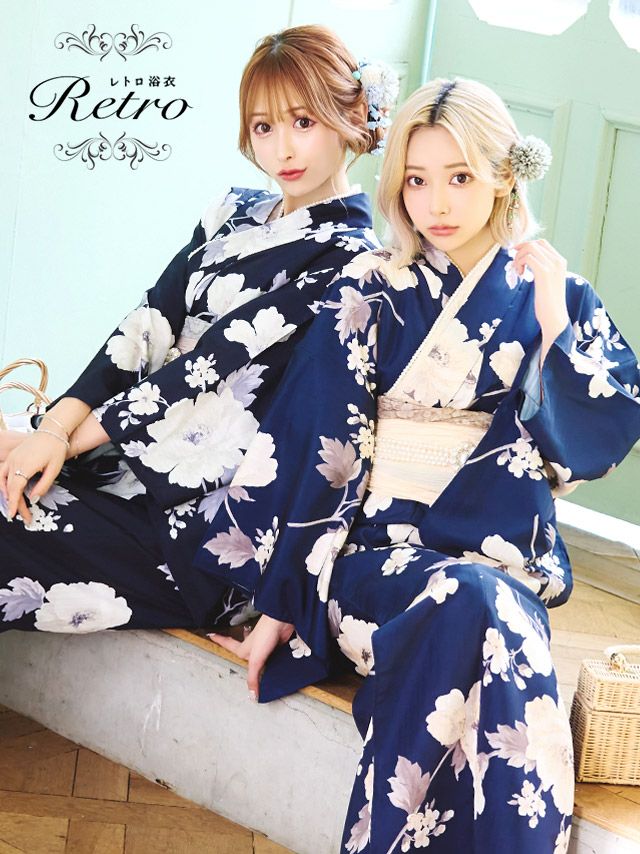 SALE [浴衣] レトロ 華やかアンティー...