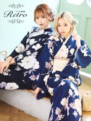 [SALE] [浴衣] レトロ 華やかアンテ...