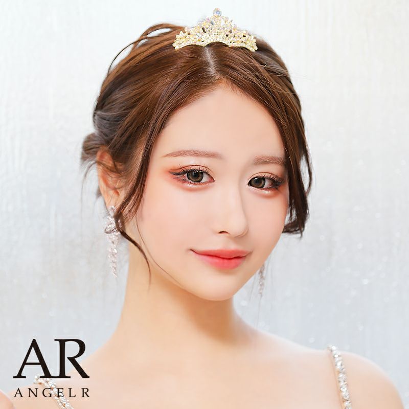 キャバアクセ キラキラ Angel-R エンジェルアール 高級サークルビジューストーンティアラ