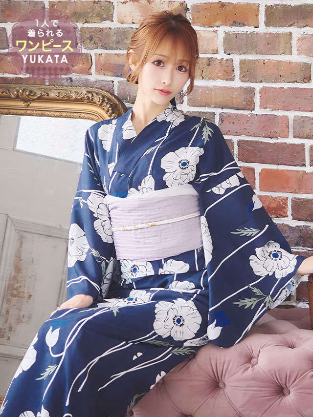 ワンピース浴衣 レディース セット 浴衣 二部式浴衣 セパレート 簡単 和装 和服