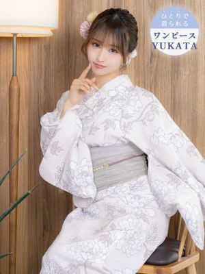 [SALE] [ワンピース浴衣] 繊細フラワ...