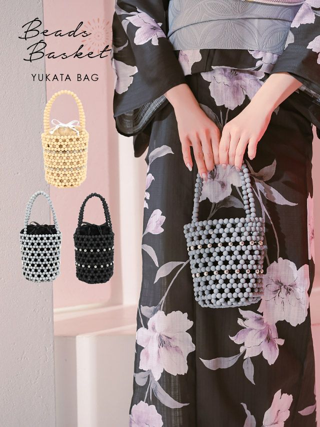 バッグ ミニ カバン ハンドバッグ 鞄 かごバッグ ミニバッグ 小さめ ビーズ 浴衣小物