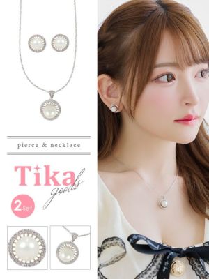ホワイトパールシルバービジューアクセサリー2...