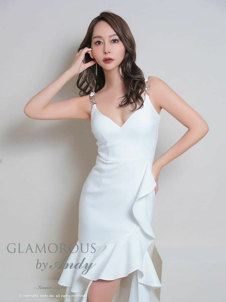 キャバドレス AndyGLAMOROUS アンディグラマラス　高級ノースリーブマーメイドタイトロングドレス