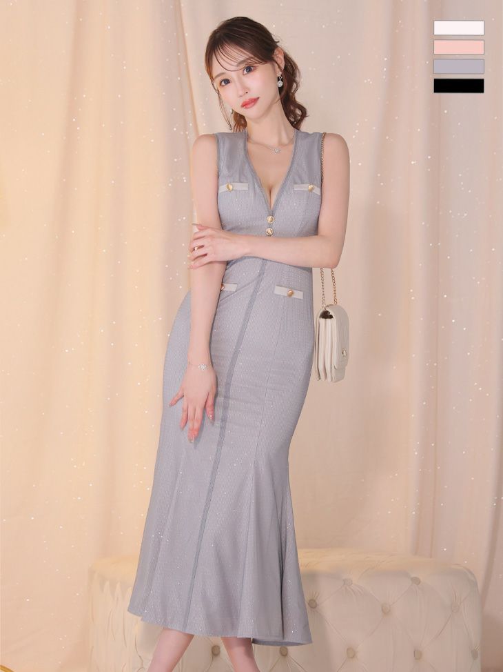 DEA. by ROBE de FLEURS キャバドレス グレー S DEA. by ROBE de FLEURS キャバドレス グレー S