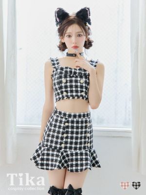 [コスプレ] へそ出しセットアップドレス千鳥...