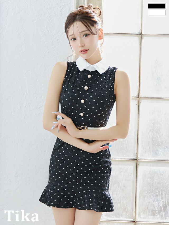 キャバドレス ミニ丈 大きいサイズ タイト ミニドレス キャバクラ ワンピース ノースリーブ