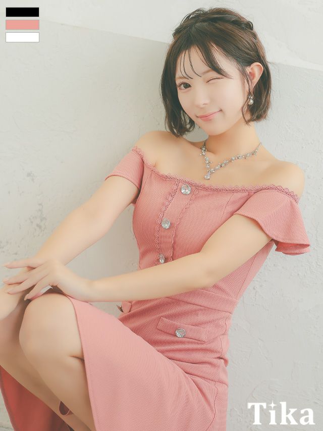 [SALE] オフショルダーフリル袖ビジュー...