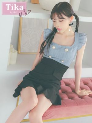[SALE] [韓国ドレス]  スクエアネッ...