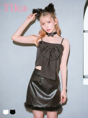 [コスプレ] へそ出しバストリボンファー付き...