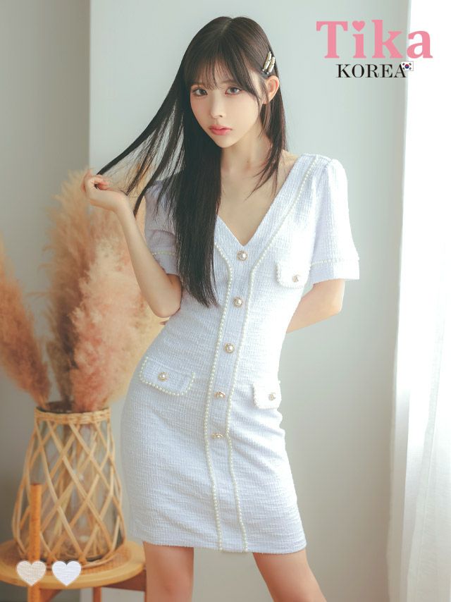 キャバドレス ミニ丈 韓国 ドレス 大きいサイズ 袖あり タイト ミニドレス キャバクラ ワンピース