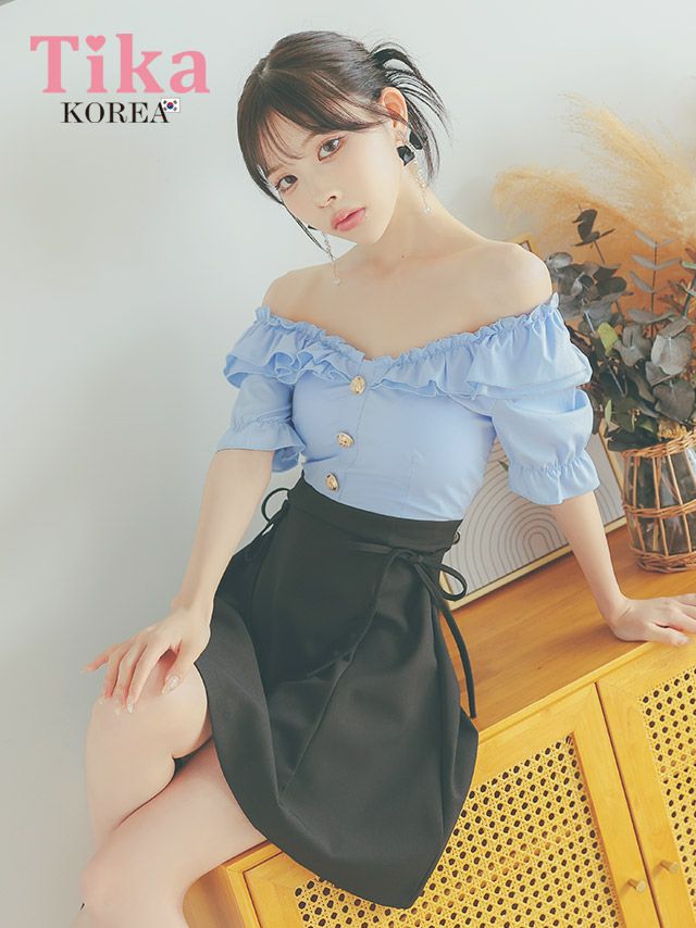 キャバドレス ミニ丈 韓国 大きいサイズ フレア Aライン ミニドレス キャバクラ ワンピース