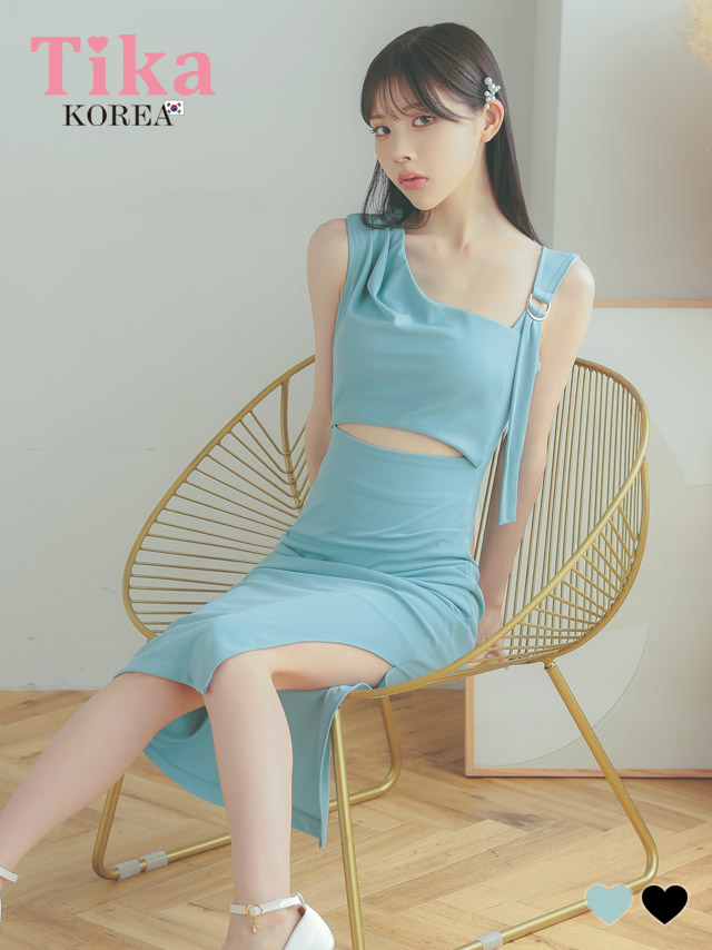 キャバドレス 膝丈 大きいサイズ 韓国 ミディアム丈 ワンピース キャバクラ