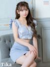 キャバドレス ミニ丈 大きいサイズ セットアップ ミニドレス タイト セパレート ワンピース