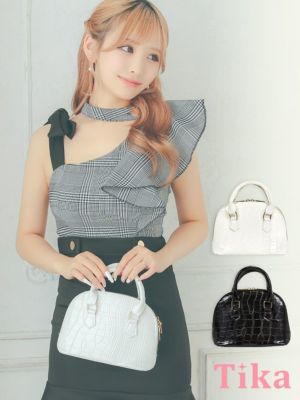 [SALE] 型押しクロコ風ラウンド2Way...