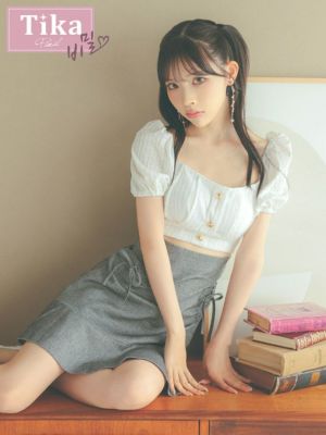 [SALE] [韓国ドレス] 半袖パフスリー...