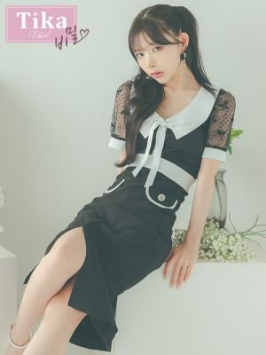 [SALE] [韓国ドレス] 半袖 シアーリ...