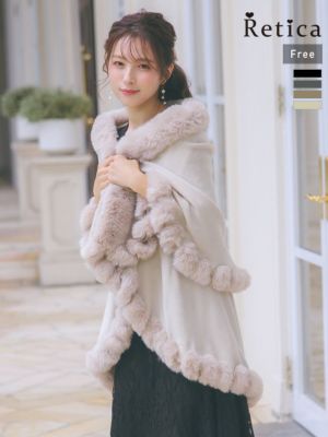 フェイクファーソフトニットロング丈ボレロ [...