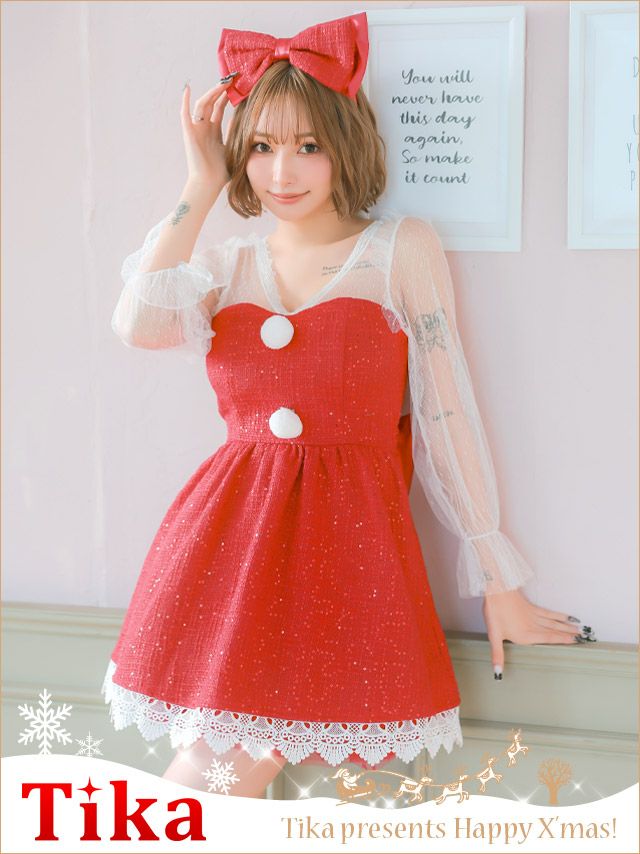 コスプレ クリスマス サンタ 衣装 仮装 大きいサイズ コスチューム サンタクロース 赤 ワンピース