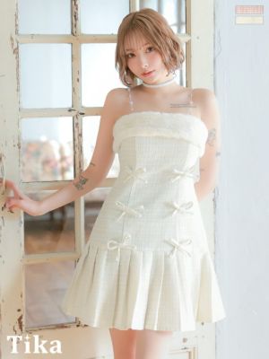 フェイクファー キャミソール パール ガーリ...