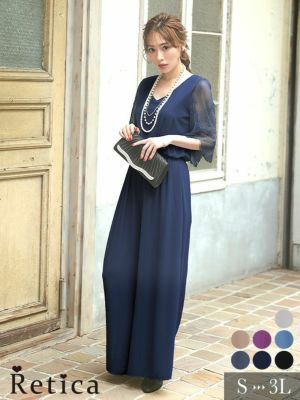 [ワケありセール] シフォン5部袖ウエストゴ...