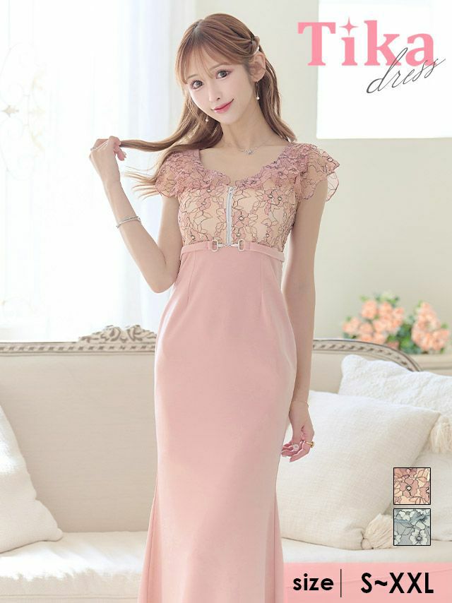 キャバドレス ロング丈 大きいサイズ タイト ロングドレス ワンピース キャバクラ