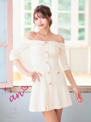 [an/アン] 高級袖ありオフショルダーゴー...
