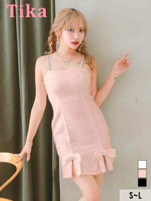 ガーリー チェーン付き キャミソール リボン...