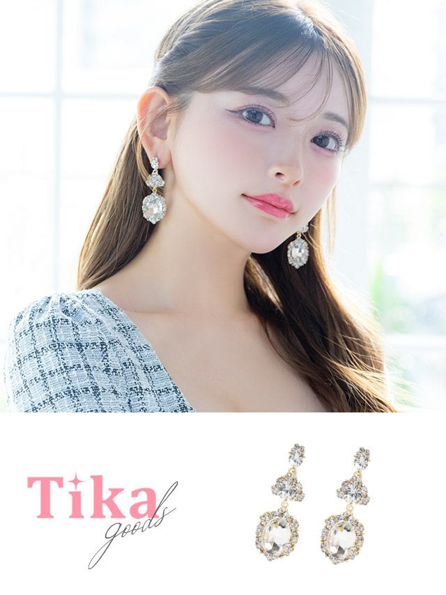 アクセサリー ピアス ビジュー キラキラ イヤリング 耳飾り アクセ キラキラ