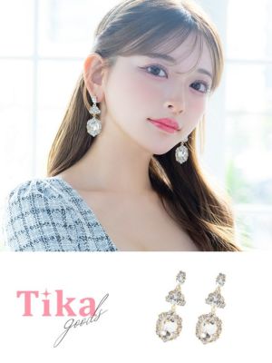 キラキラクリスタルビジューピアス