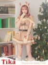 コスプレ トナカイ サンタ 衣装 仮装 クリスマス コスチューム 鹿 可愛い スカート