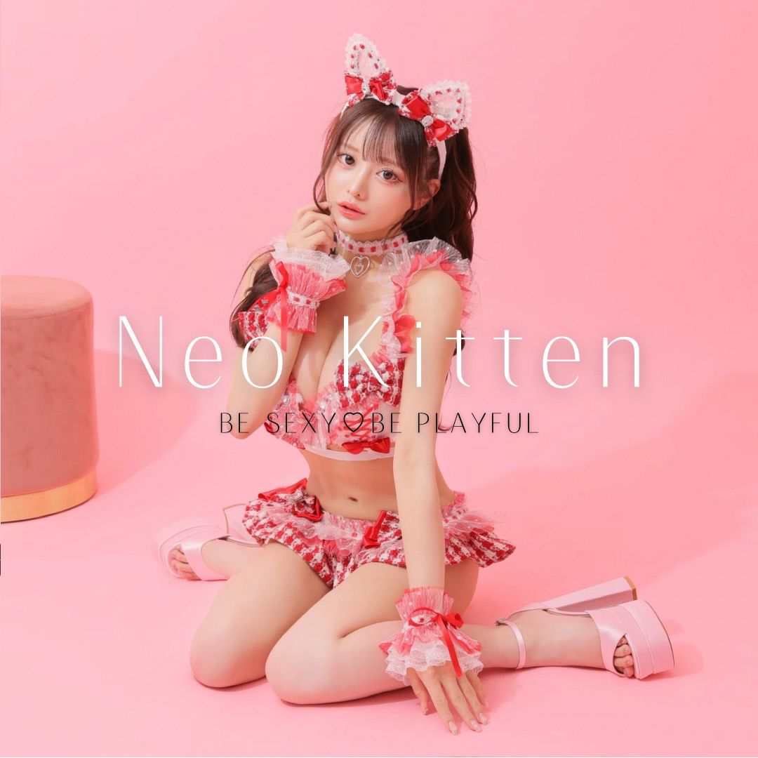 DecoLingerie  デコランジェリー  高級ラメチュールチェックフリルランジェリー5点セット［ブラジャー/Tバックショーツ/カチューシャ/チョーカー/ウエストフリル]