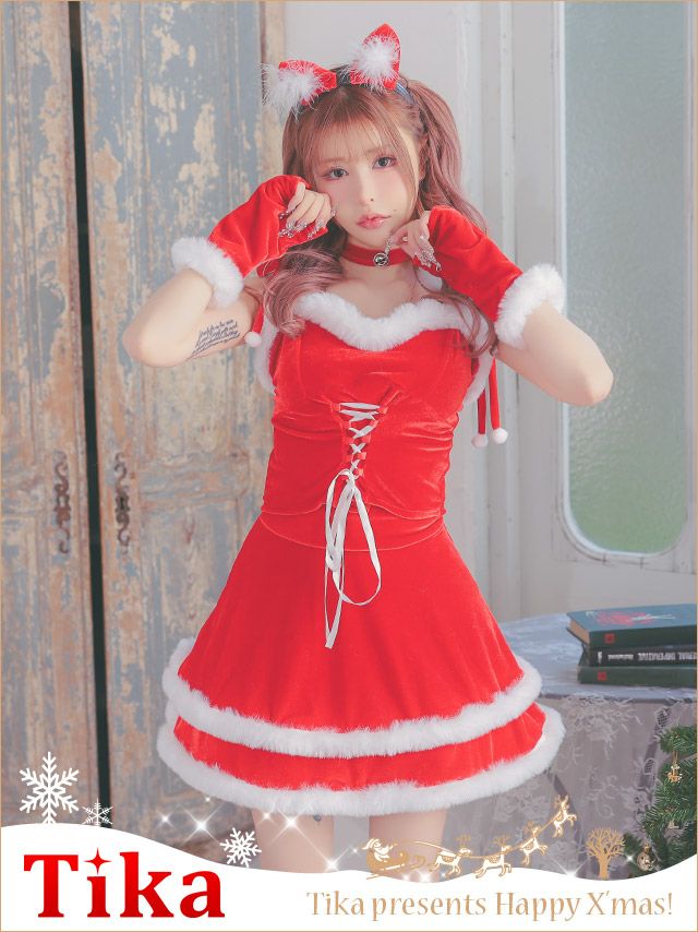 コスプレ 猫 サンタ 衣装 仮装 クリスマス キャット コスチューム イベント サンタクロース