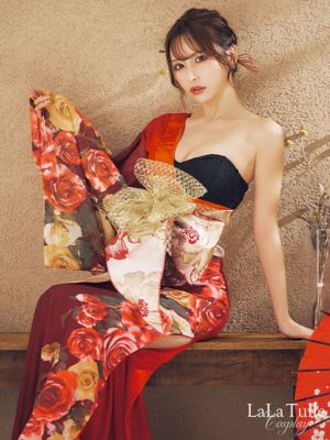 [コスプレ] 花魁セクシーワンショルダーフラ...