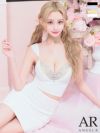 キャバドレス ミニドレス Angel-R エンジェルアール 　高級ノースリーブセットアップシフォンショルダービジューデザインタイトミニドレス
