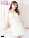 キャバドレス 韓国 ミニ丈 大きいサイズ タイト 袖あり ミニドレス ワンピース 