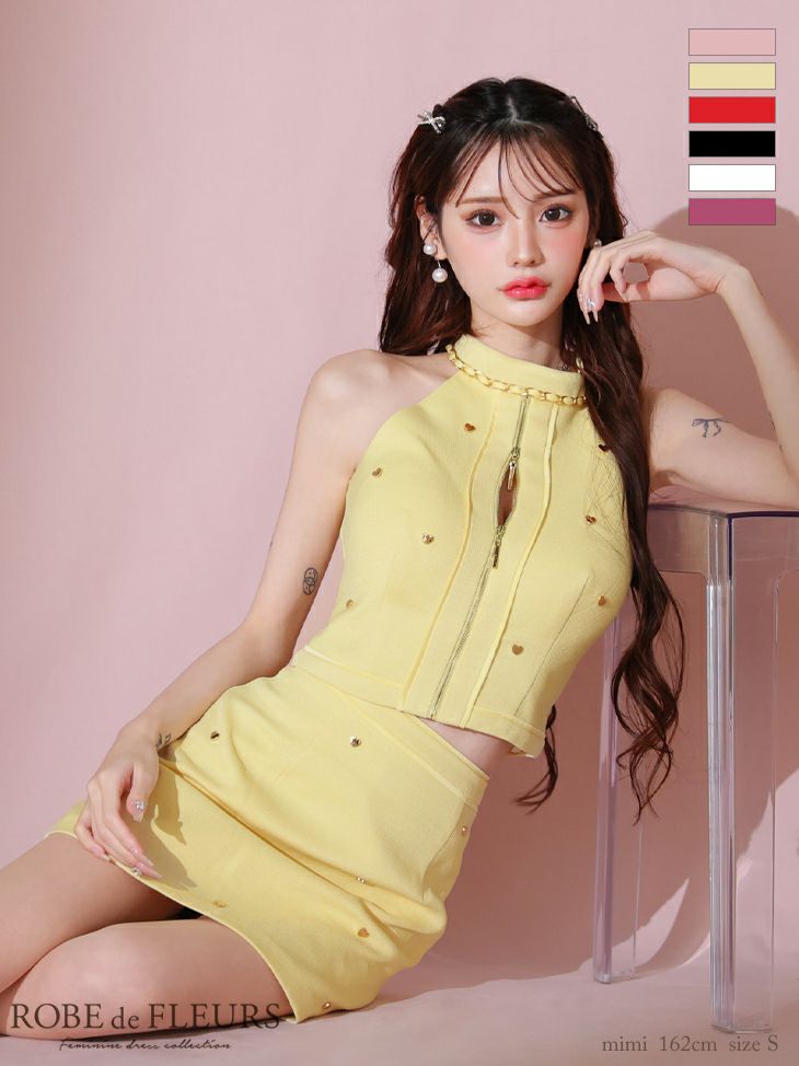 ROBE de FLEURS なが ローブドフルール キャバドレス XS