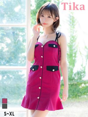 タイトミニドレス 上品 ストレッチ キャミソ...