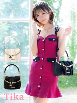 [SALE] チェーンチャーム付きプリーツ2...