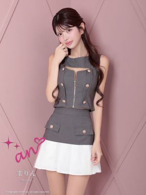 [an/アン] 高級 ノースリーブ ジップ ...