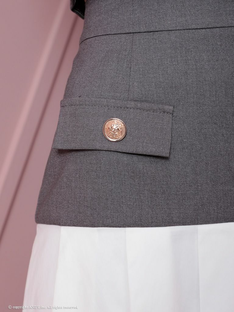 キャバドレス Andy アンディ 高級 ノースリーブジップチョーカーセットアップタイトミニドレス