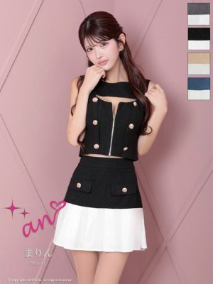 [an/アン] 高級 ノースリーブ ジップ ...