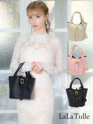 ポーチ付きフェイクレザーワンカラー2Wayミ...