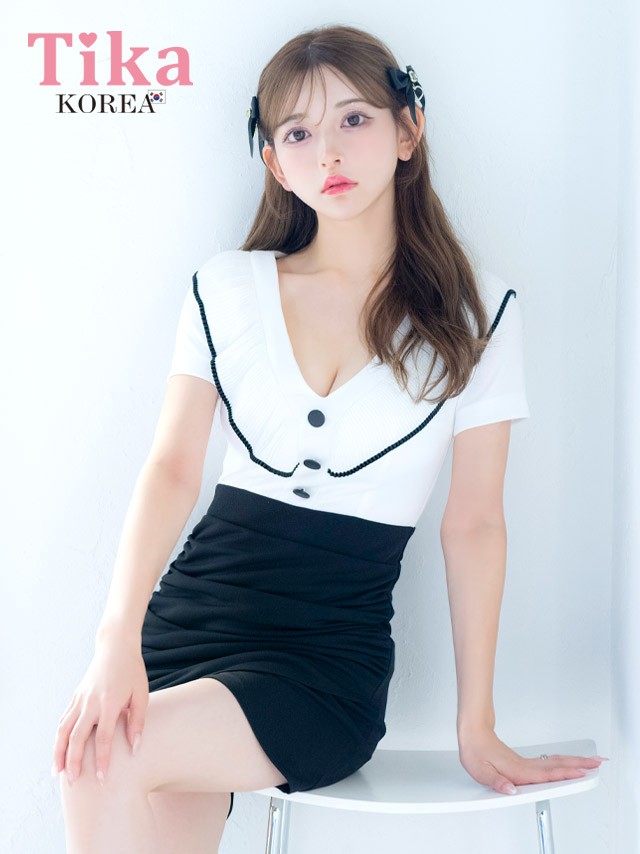 キャバドレス 韓国 ミニ丈 大きいサイズ タイト 韓国ドレス ワンピース 袖あり キャバクラ