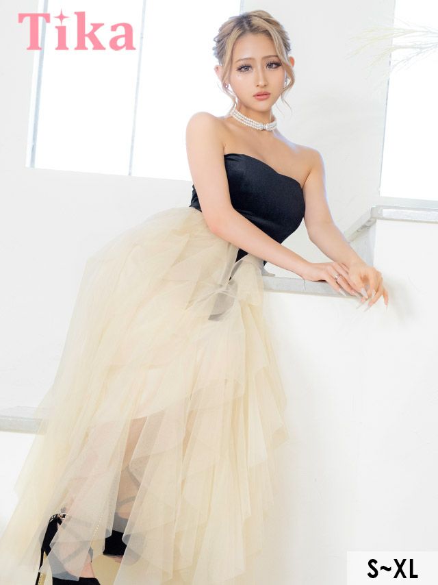 キャバドレス ロング丈 大きいサイズ ロングドレス フレア Aライン バースデー イベント