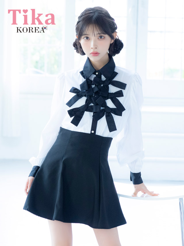 キャバドレス 韓国 ミニ丈 フレア 長袖 ミニドレス セットアップ 大きいサイズ